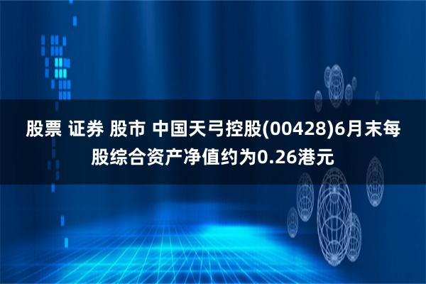 股票 证券 股市 中国天弓控股(00428)6月末每股综合资产净值约为0.26港元