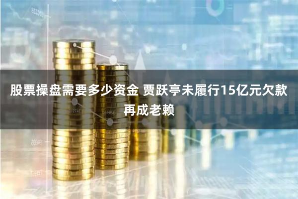 股票操盘需要多少资金 贾跃亭未履行15亿元欠款再成老赖